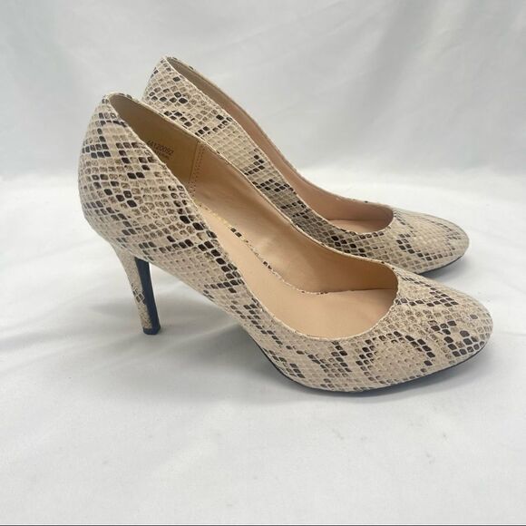 Snake Skin Print Stiletto Heel Pumps size 8 - Picture 3 of 6